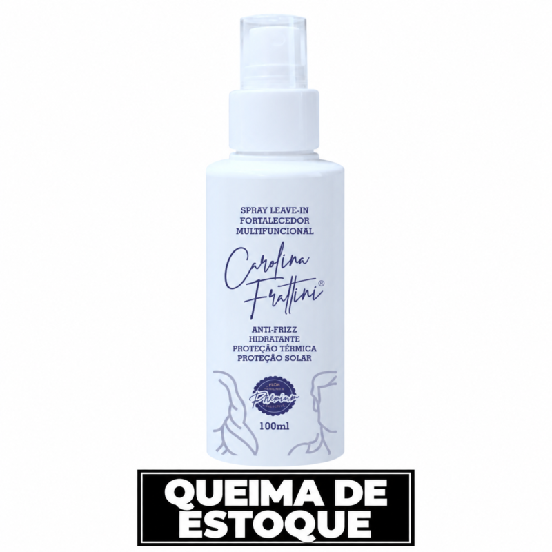 Spray Leave-in Carolina Frattini com selo de queima de estoque