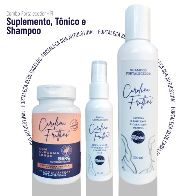 Combo Fortalecedor - A - Suplemento, Tônico e Shampoo